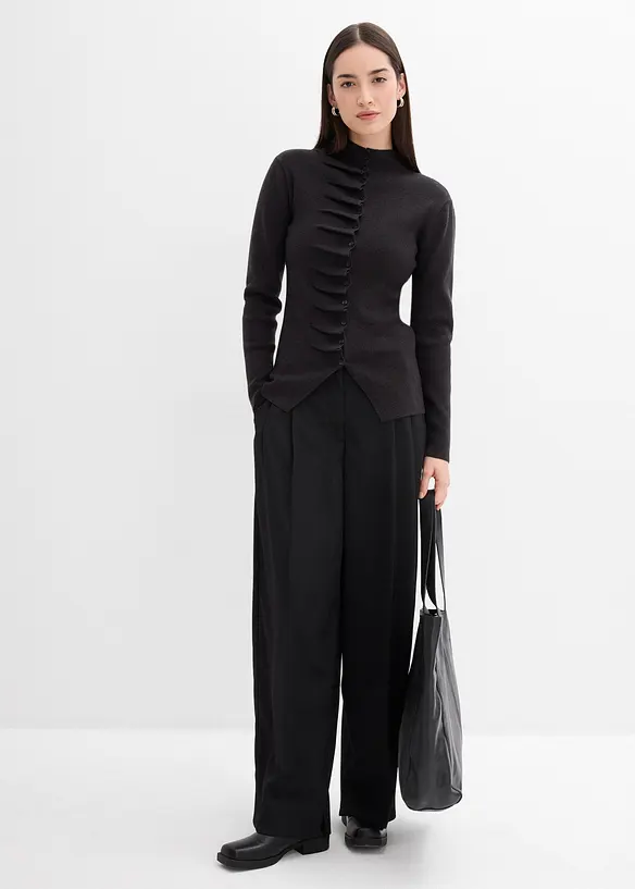 Cardigan in filato fine di misto viscosa morbido, bonprix