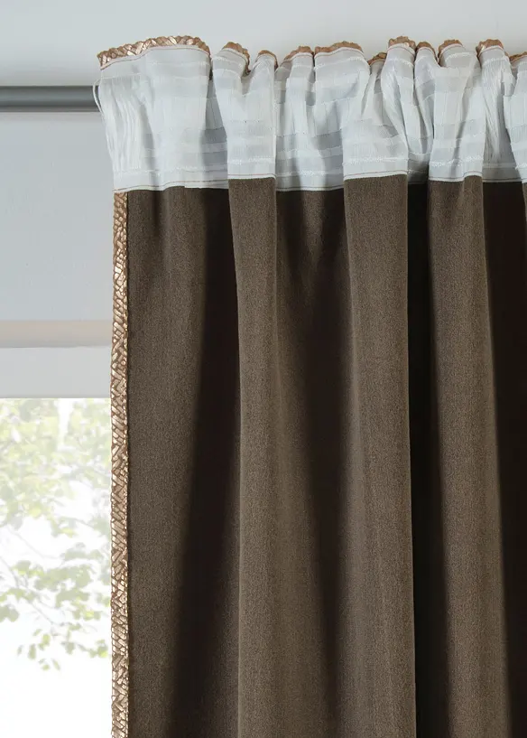 Tenda in velluto lucido, disponibile anche extra lunga (pacco da 1), bonprix
