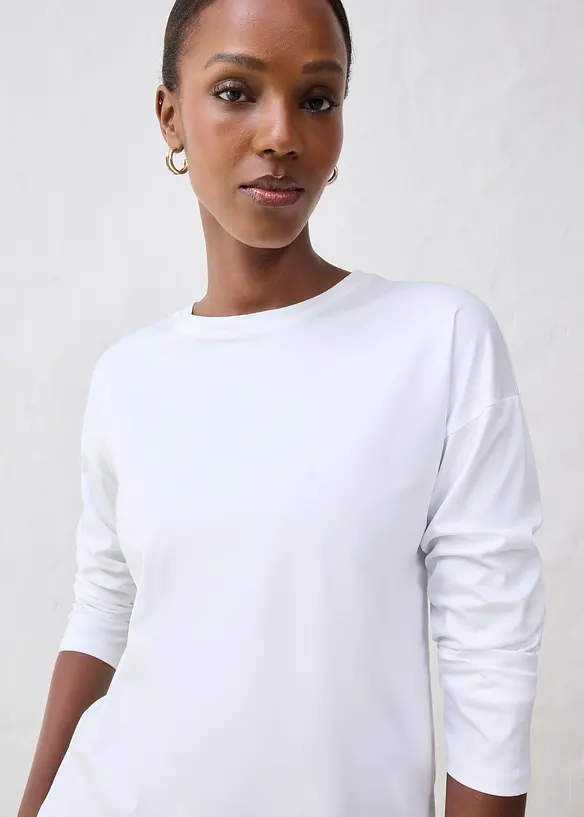Maglia a maniche lunghe in misto seta, bonprix