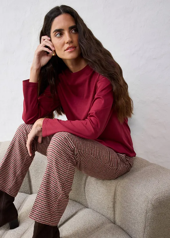 Maglia a maniche lunghe in misto seta, bonprix