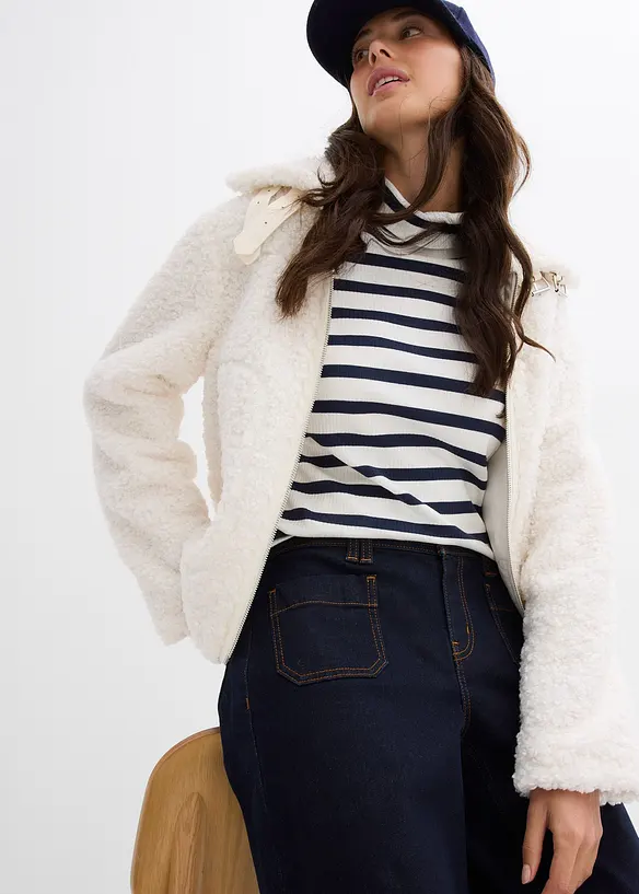 Jeans straight, vita media, bonprix