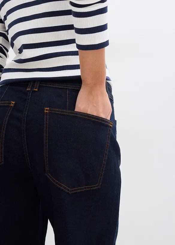 Jeans straight, vita media, bonprix