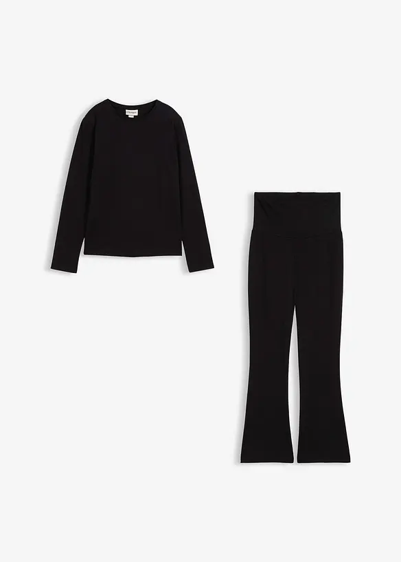 Maglia a maniche lunghe e pantaloni di jersey (set 2 pezzi), bonprix