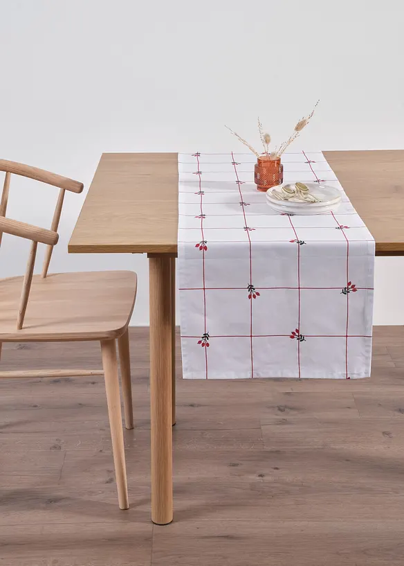 Runner tavolo in cotone biologico, bonprix