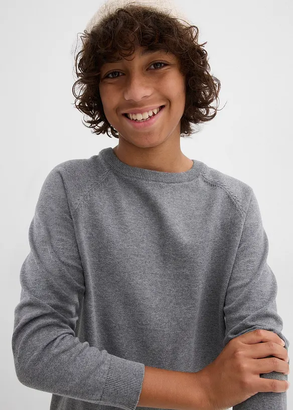 Maglione in filato fine di puro cotone (pacco da 2), bonprix