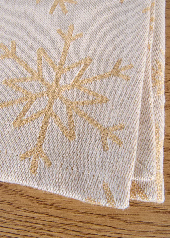 Tovaglioli in tessuto jacquard di cotone biologico (pacco da 2), bonprix