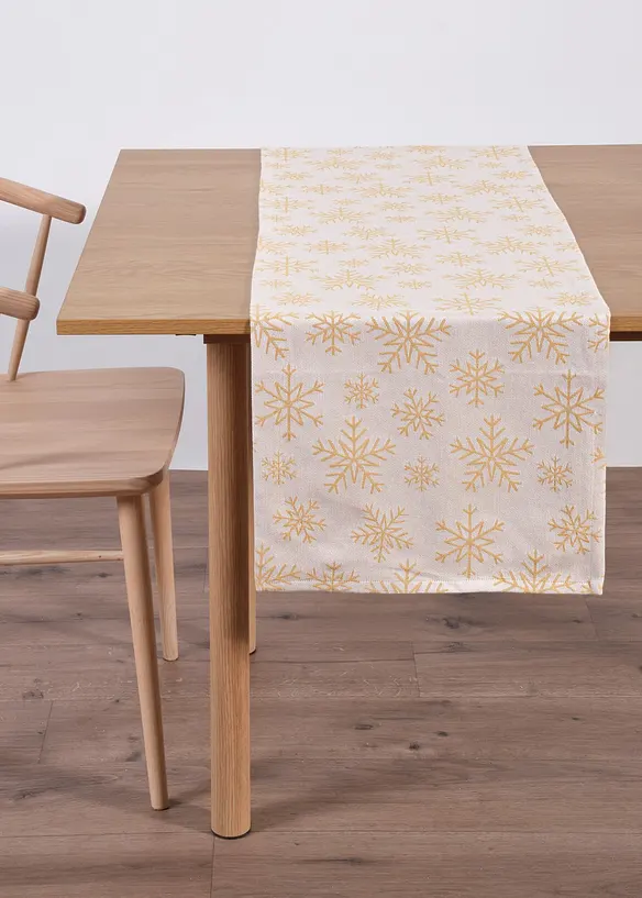 Runner da tavola in jacquard di cotone biologico, bonprix