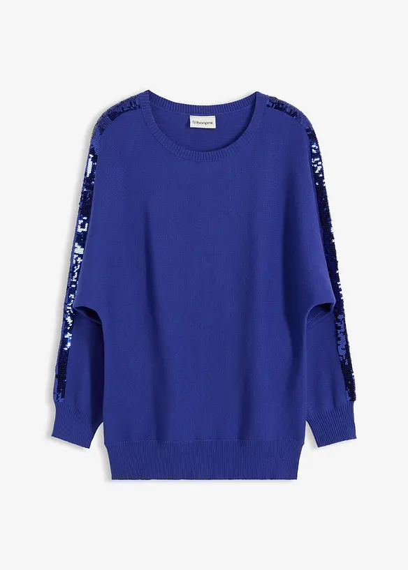 Maglione in filato fine con paillettes, bonprix
