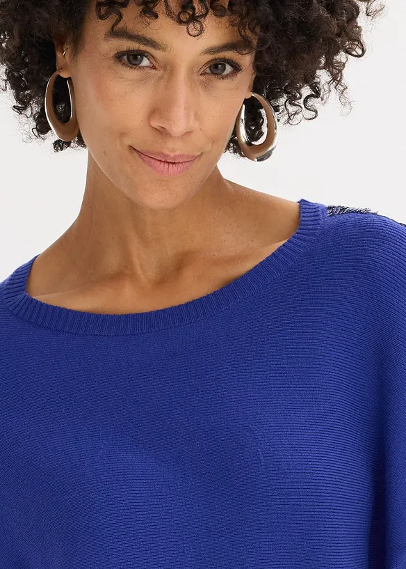 Maglione in filato fine con paillettes, bonprix