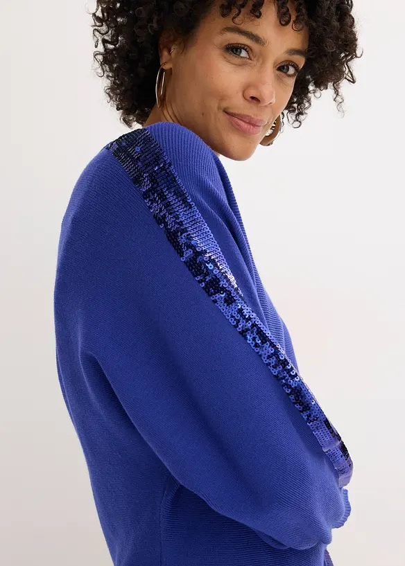 Maglione in filato fine con paillettes, bonprix