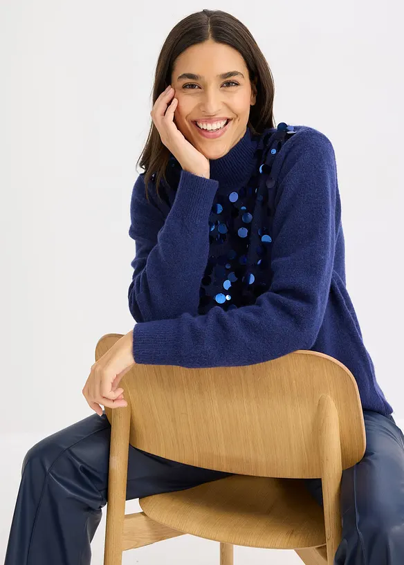 Maglione con paillettes, bonprix