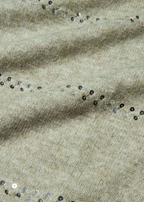 Maglione boxy con paillettes, bonprix