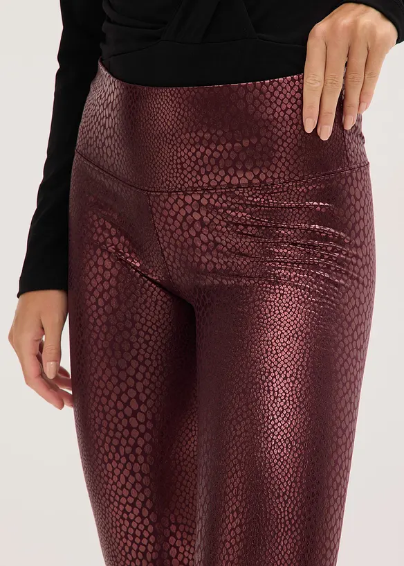 Leggings lucidi in similpelle, bonprix