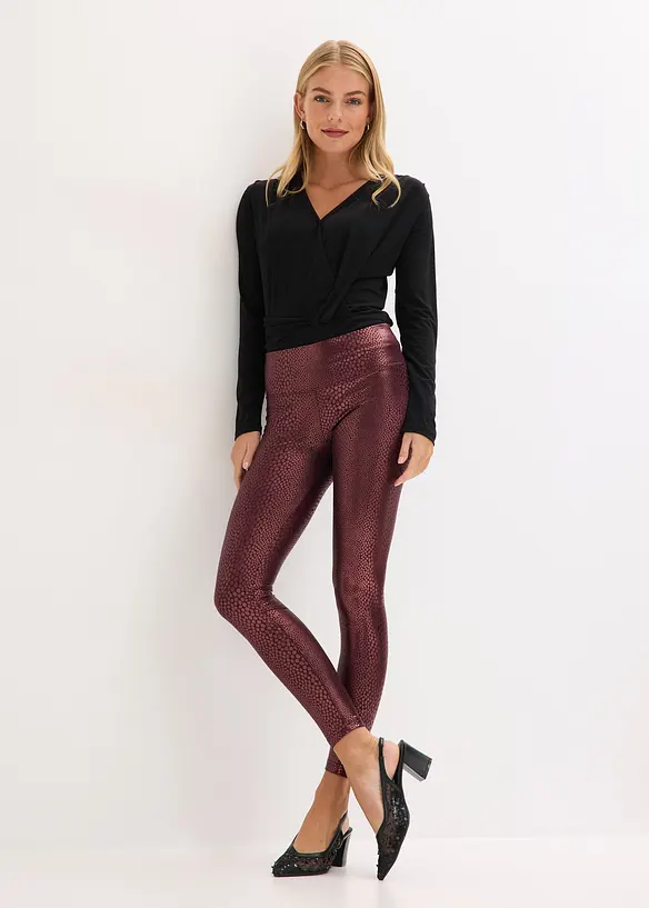 Leggings lucidi in similpelle, bonprix