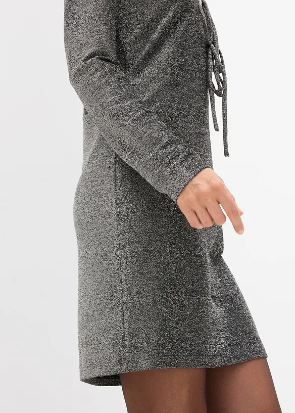 Miniabito lucido con laccetti, bonprix