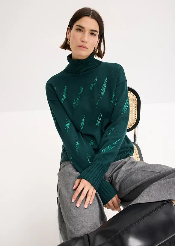 Maglione oversize in misto viscosa morbido, bonprix