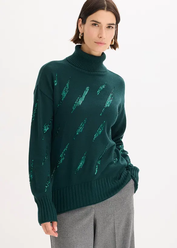 Maglione oversize in misto viscosa morbido, bonprix