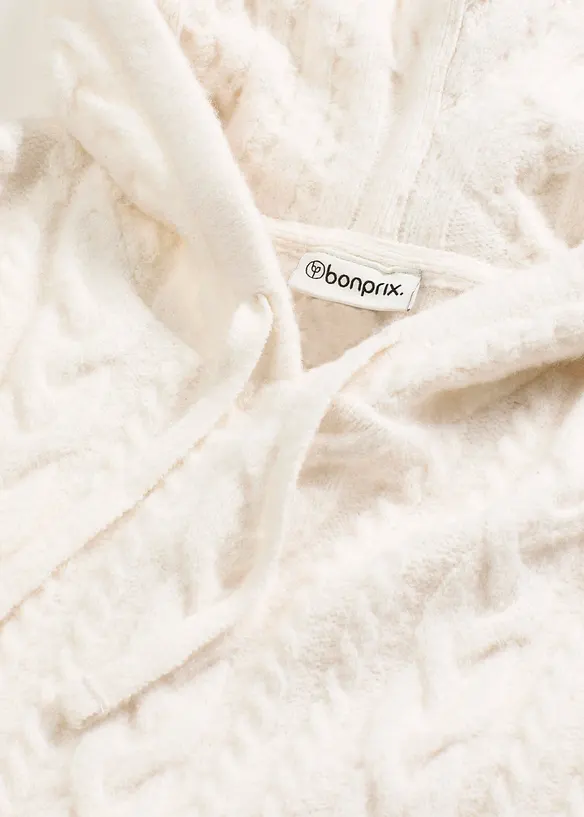 Maglione in  filato grosso con cappuccio, bonprix