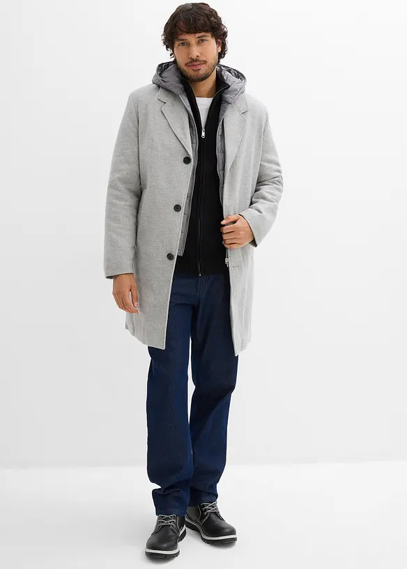 Cappotto 2 in 1 con inserto cappuccio estraibile, bonprix
