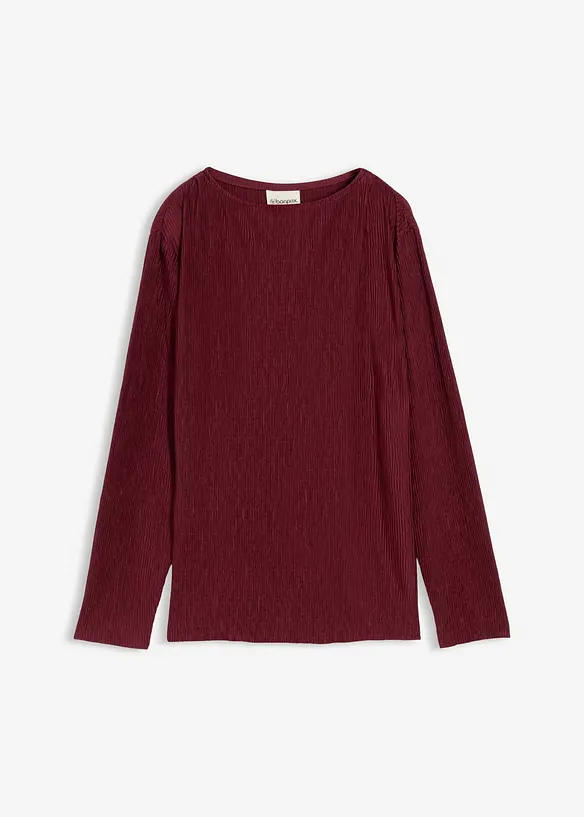 Maglia a maniche lunghe con effetto strutturato, bonprix
