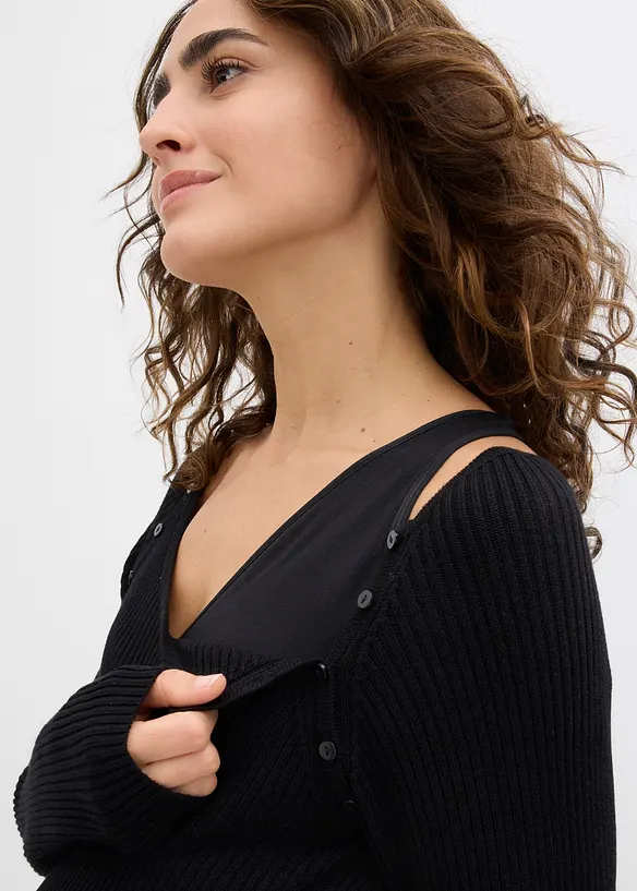 Abito prémaman / da allattamento in maglia, bonprix