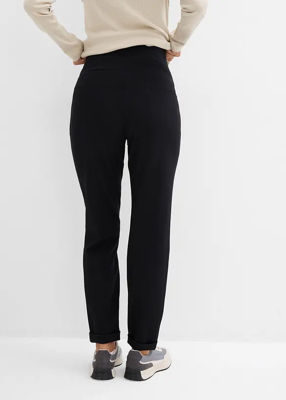 Pantaloni prémaman in punto di Roma con elastico in vita, bonprix