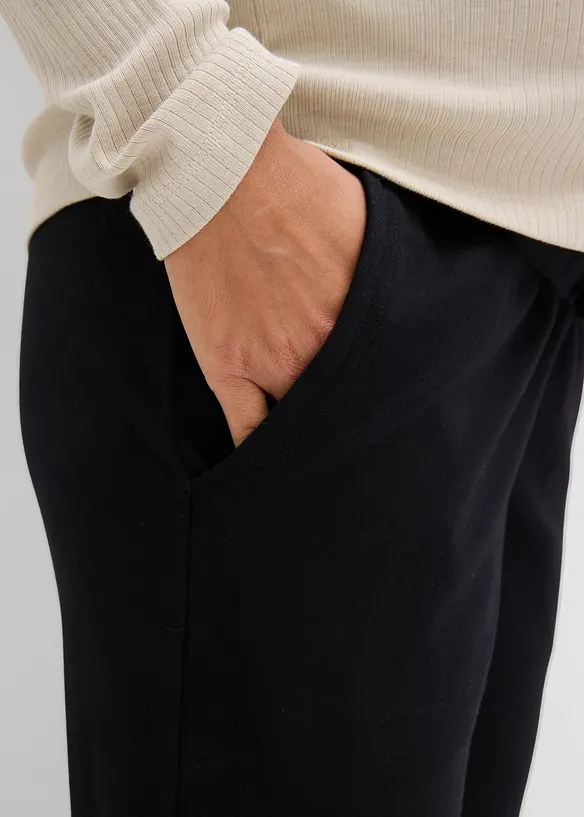 Pantaloni prémaman in punto di Roma con elastico in vita, bonprix
