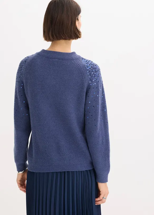 Maglione con paillettes, bonprix