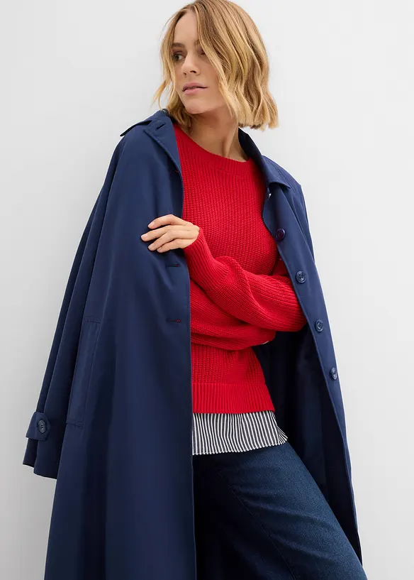 Maglione con inserto di camicia, bonprix