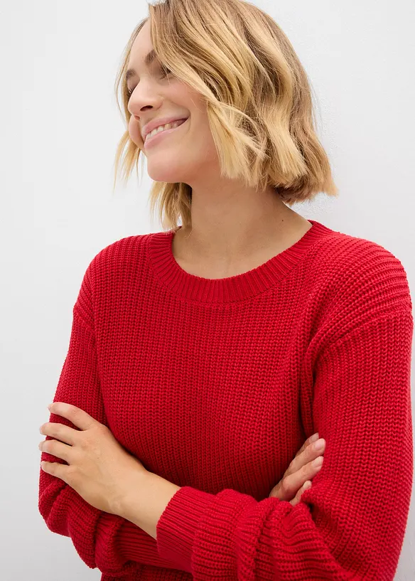 Maglione con inserto di camicia, bonprix