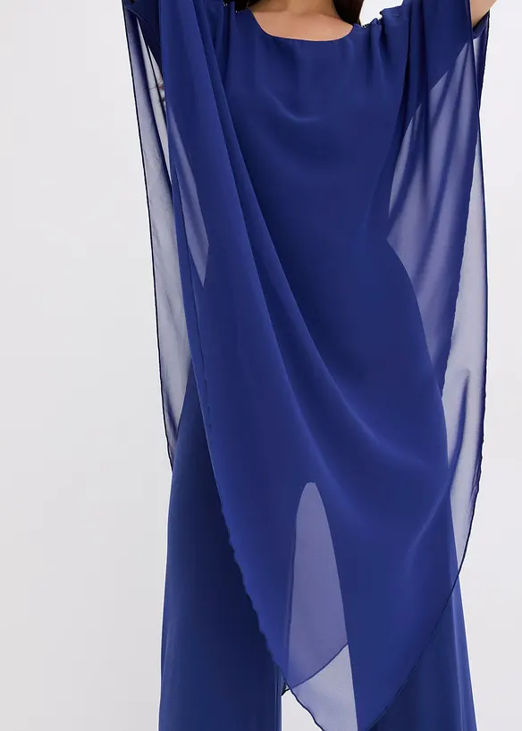 Tuta con sovrapposizione in fine chiffon, bonprix