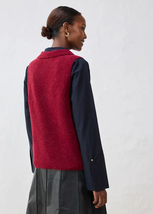 Gilet in maglia con lana d'alpaca, bonprix