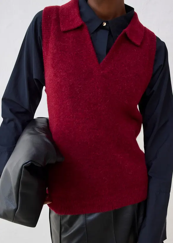 Gilet in maglia con lana d'alpaca, bonprix