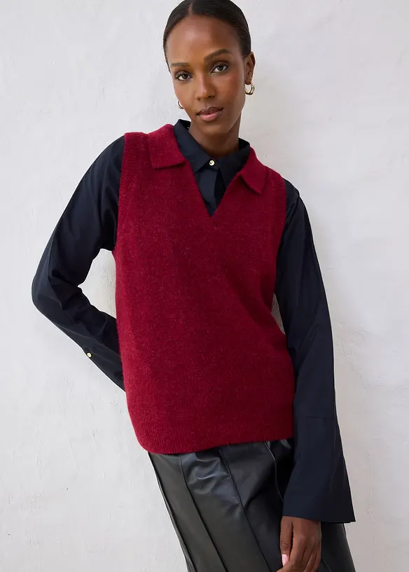 Gilet in maglia con lana d'alpaca, bonprix