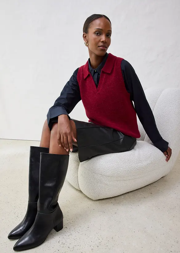 Gilet in maglia con lana d'alpaca, bonprix