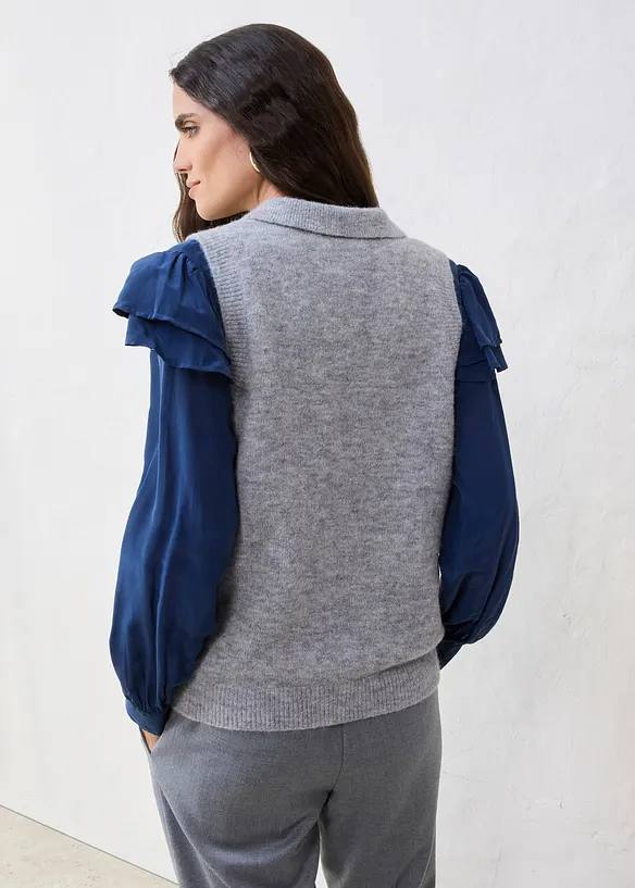 Gilet in maglia con lana d'alpaca, bonprix