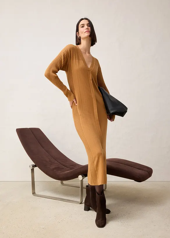 Abito in maglia di misto lana merino, bonprix