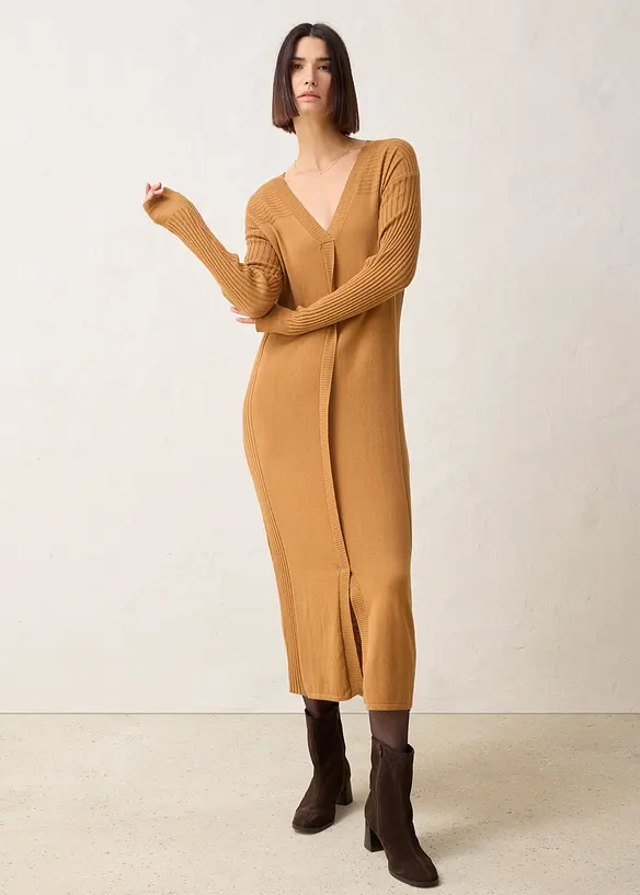 Abito in maglia di misto lana merino, bonprix