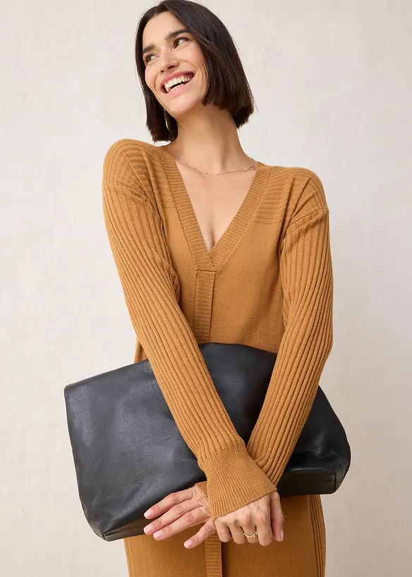 Abito in maglia di misto lana merino, bonprix