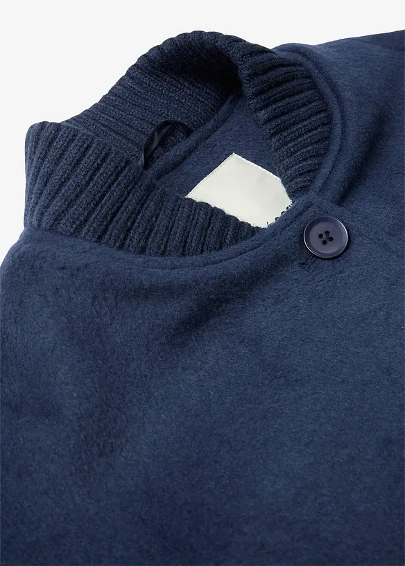 Giaccone in lana con finiture a maglia, bonprix