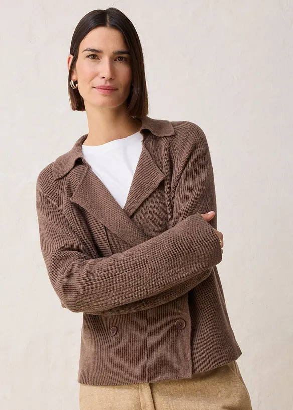 Cardigan in misto lana, bonprix