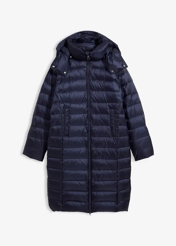 Piumino lungo con piume riciclate, bonprix