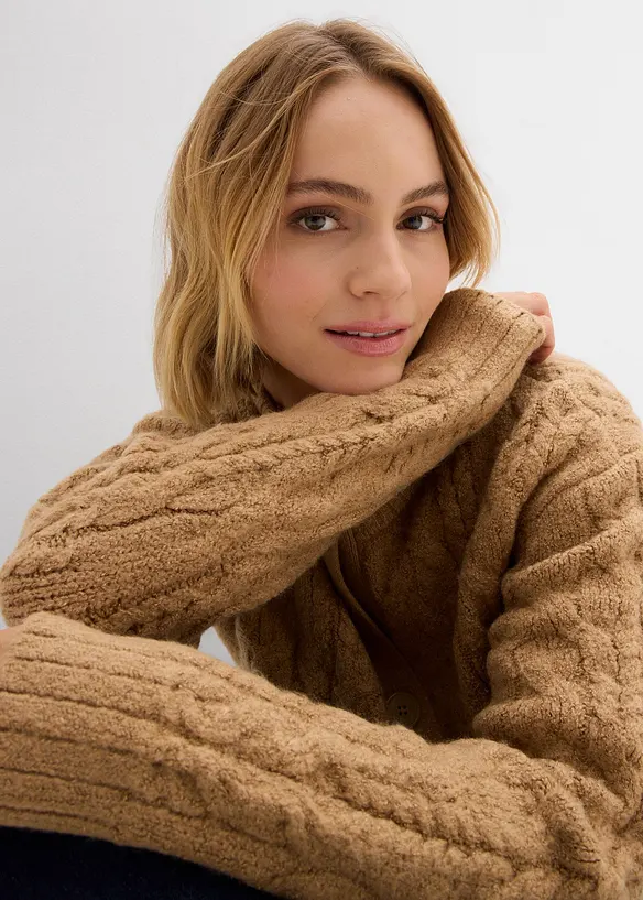 Cardigan in maglia grossa, bonprix