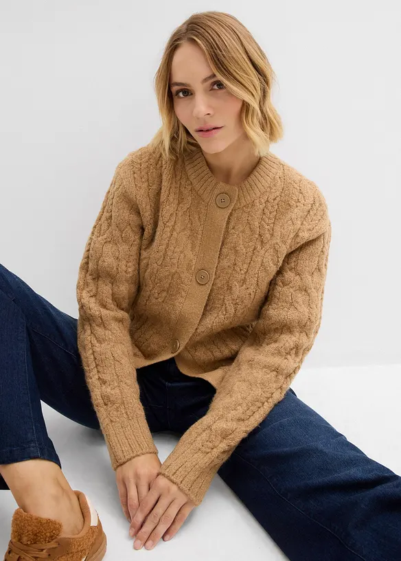 Cardigan in maglia grossa, bonprix