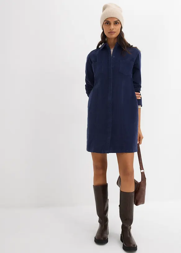 Abito aderente in velluto a coste, bonprix