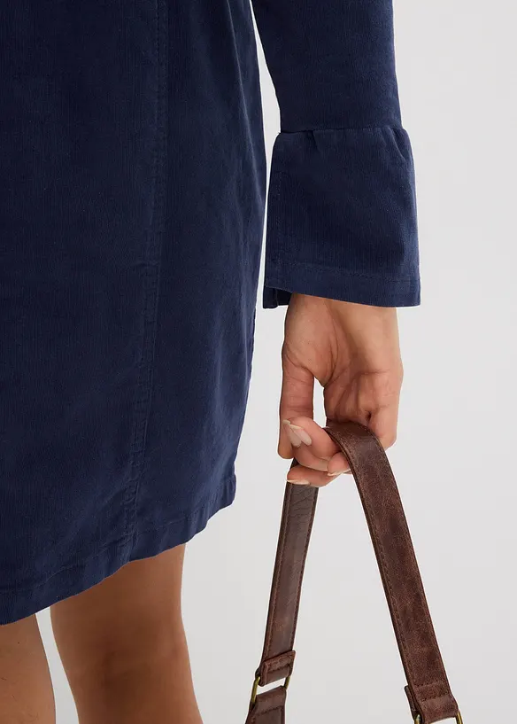 Abito aderente in velluto a coste, bonprix