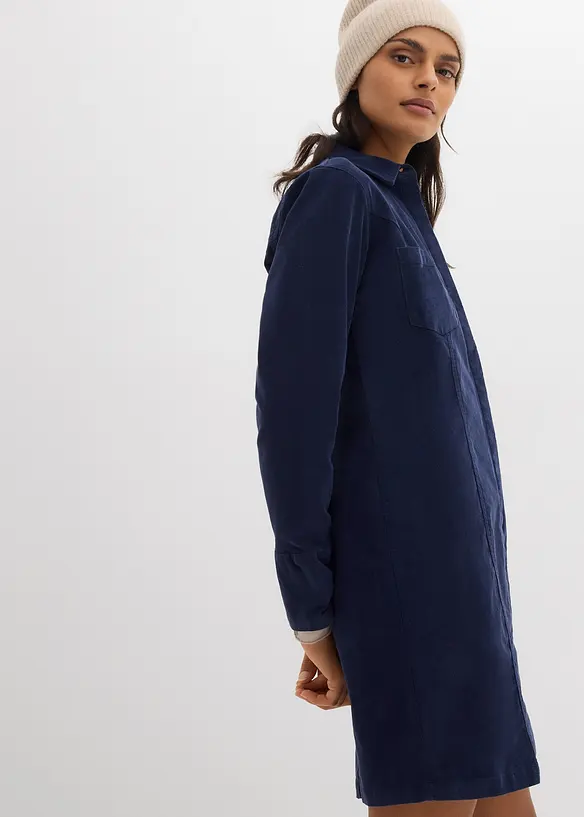 Abito aderente in velluto a coste, bonprix