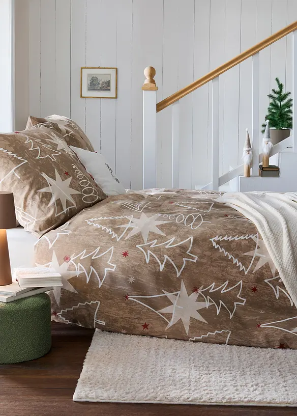 Biancheria da letto con abeti, bonprix