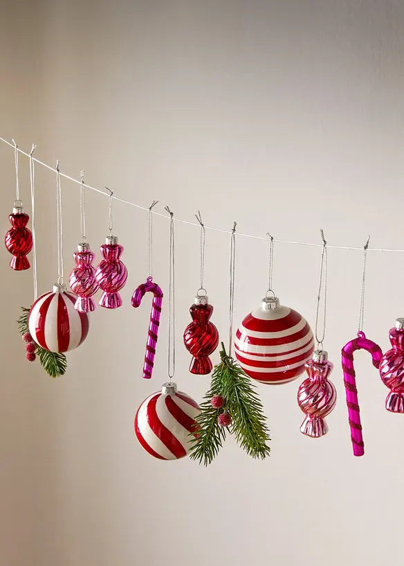 Palline di Natale a forma di caramella (pacco da 3), bonprix