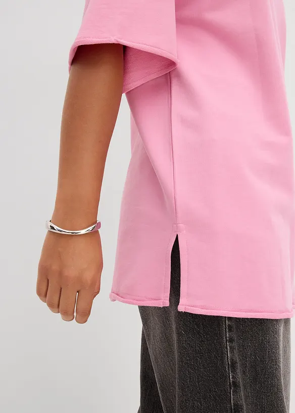 Felpa lunga in puro cotone, bonprix